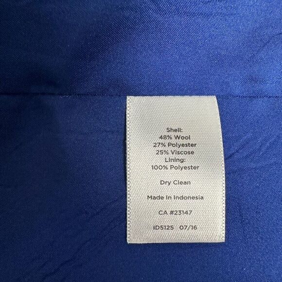 Talbots Herringbone Shetland Wool Blue Skirt size 6P - Picture 8 of 8